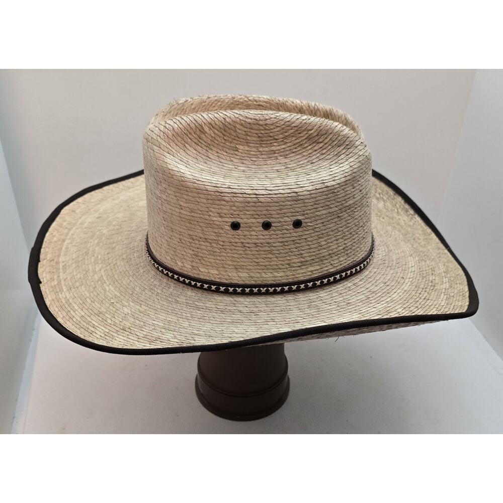 Resistol Jason Aldean Western Cowboy Hat Size US XL Straw with Band - Picture 6 of 11